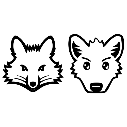 🦊🐺 Emoji Domain black and white Symbola rendering